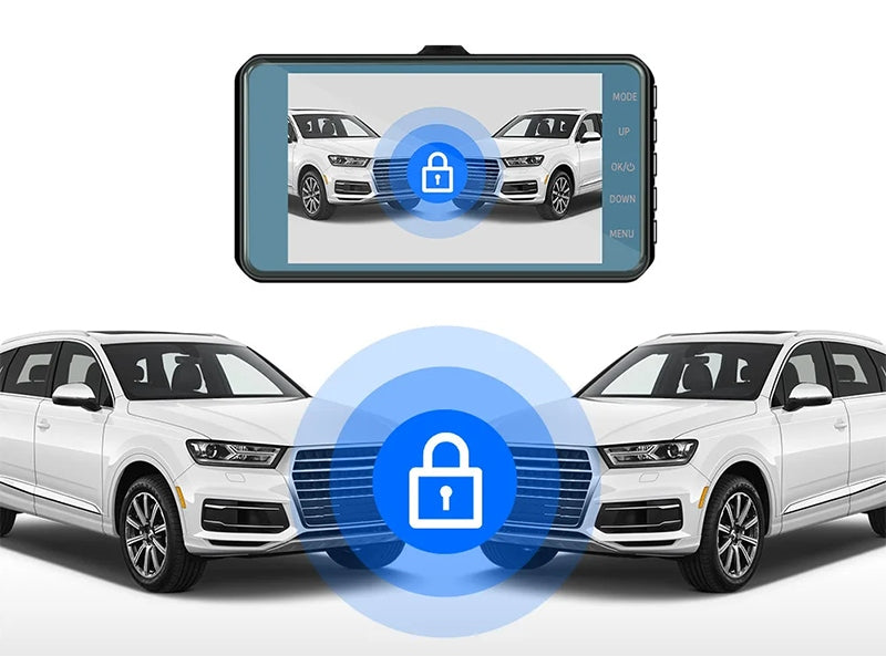 CAR VIDEO RECORDER FRONT REAR CAR CAMERA Touch Menu PL Viewing angle 170°