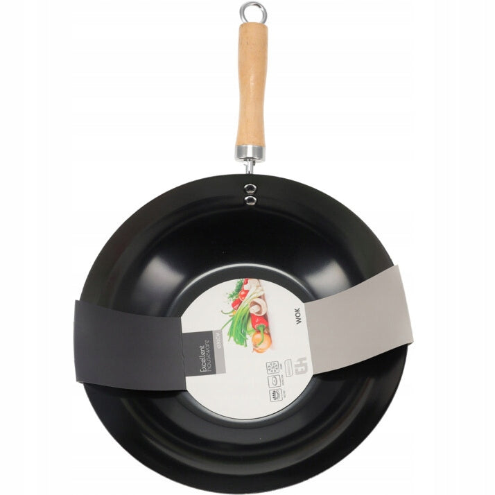 CARBON STEEL WOK Ø 30 CM WITH NON-STICK COATING Packaging status original