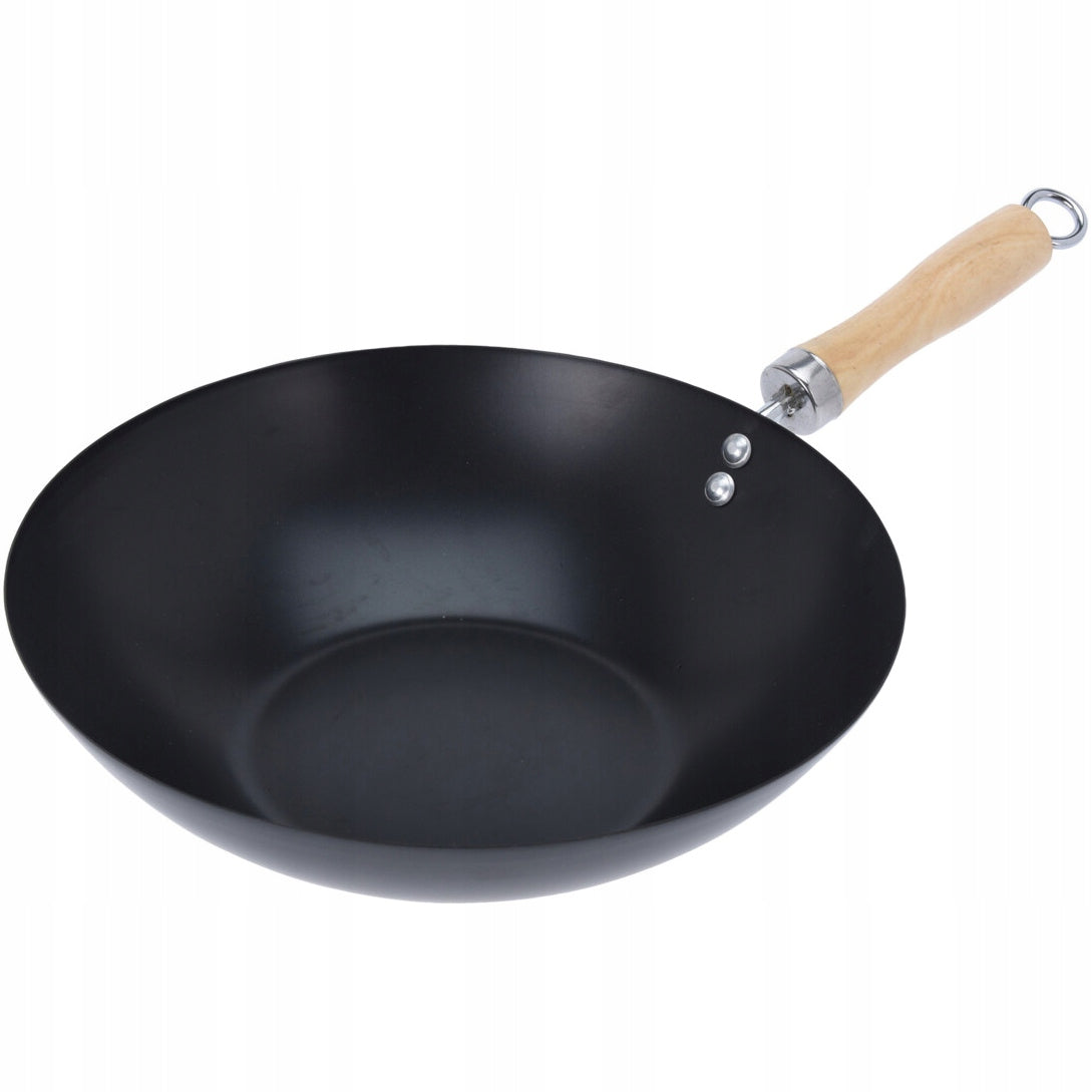 CARBON STEEL WOK Ø 30 CM WITH NON-STICK COATING