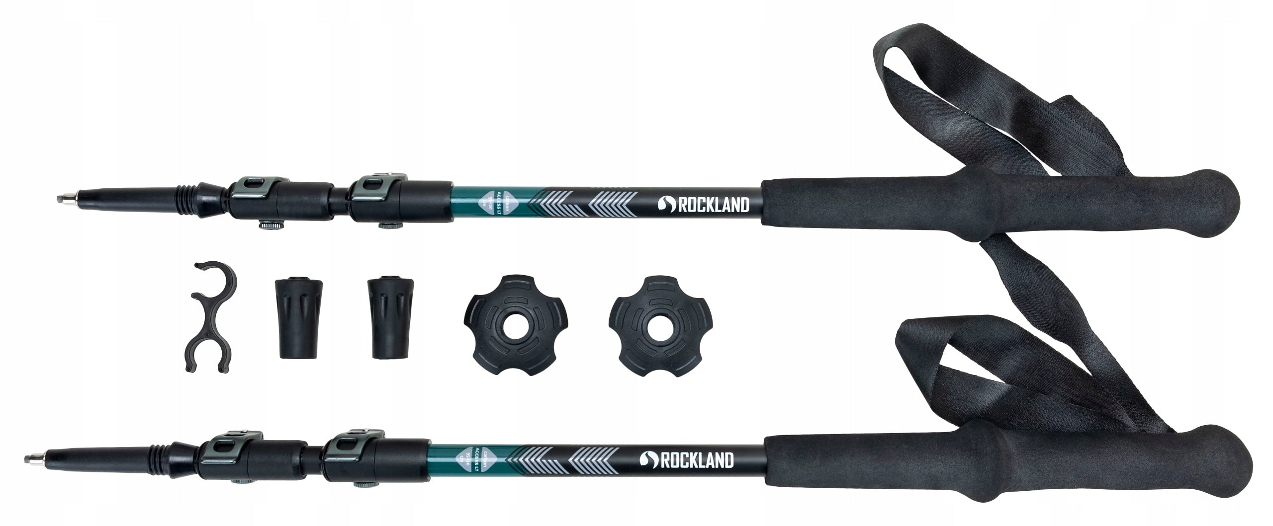 CARBON TREKKING POLES NORDIC WALKING ROCKLAND ACCESS LITE 57x120cm Color black