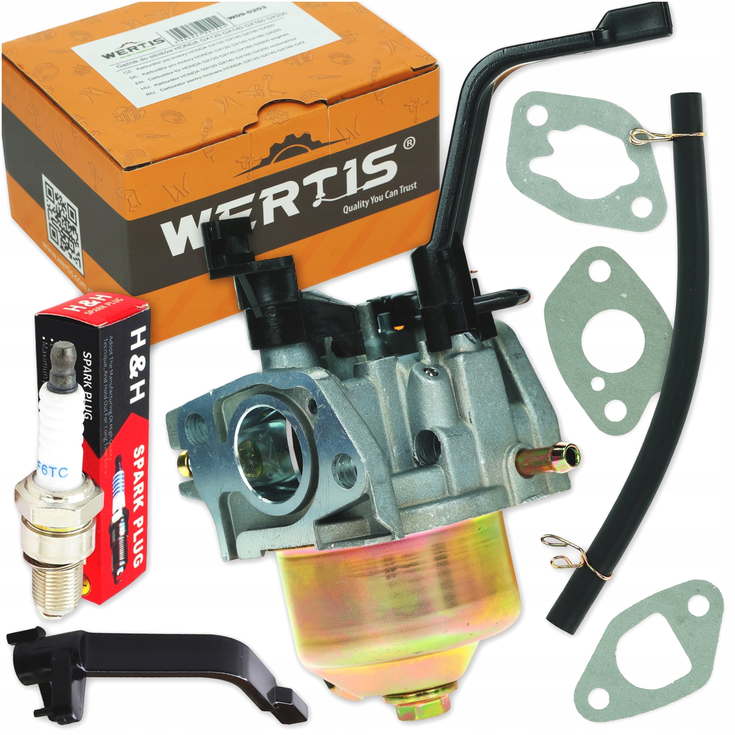 CARBURETOR FOR HONDA GX160 GX200 160f 168F G200F 163-193 cm³ 5,0-6,5HP