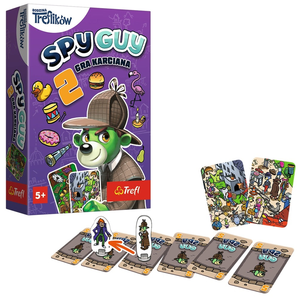 CARD GAME SPY GUY 2 TREFL FUN FOR KIDS STRATEGY ENTERTAINMENT 2-6
