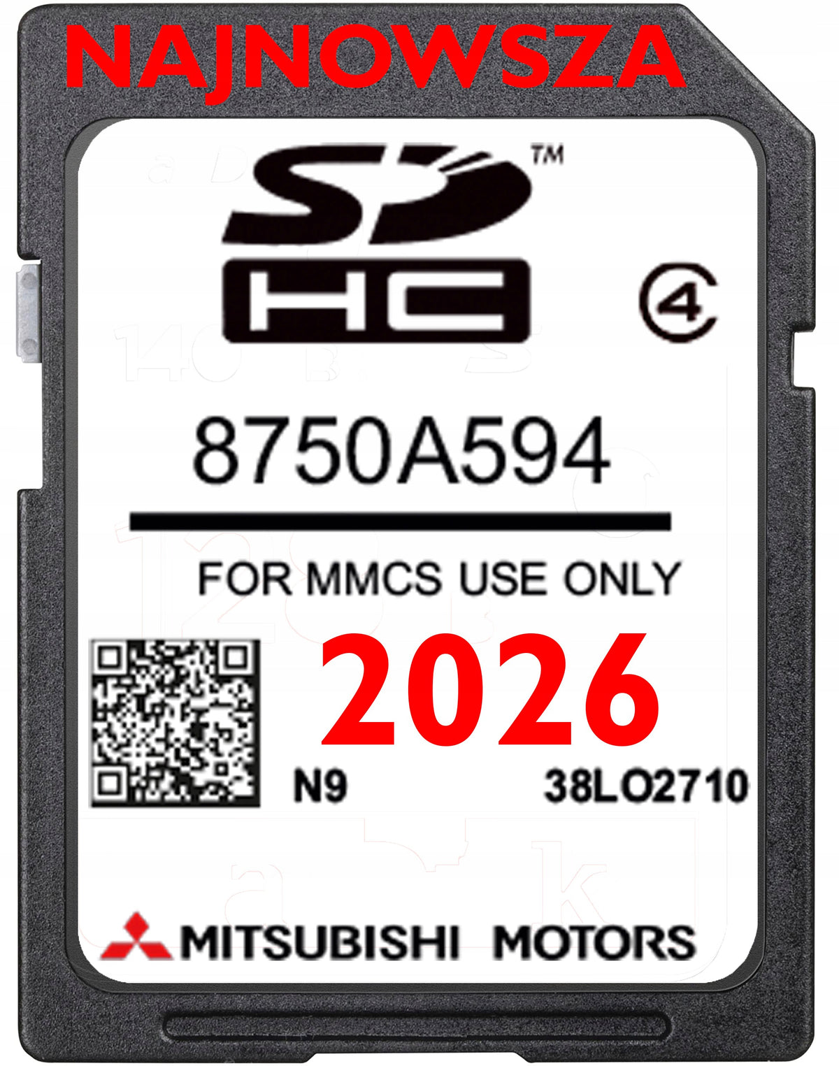 CARD SD MAP MITSUBISHI MMCS W-15 W-17 2026 EU OUTLANDER ASX PAJERO LANCER
