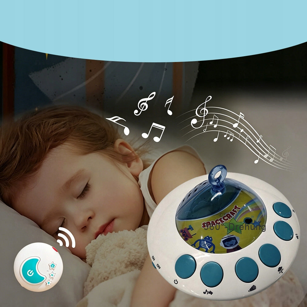 CAROUSEL WITH REMOTE CONTROL FOR CRIB PROJECTOR STARS NIGHT LIGHT FOR BABY Kid's age 5+ months