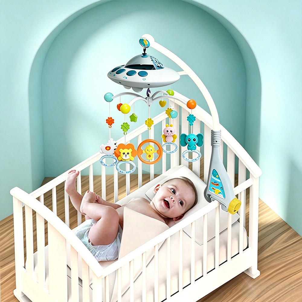 CAROUSEL WITH REMOTE CONTROL FOR CRIB PROJECTOR STARS NIGHT LIGHT FOR BABY Kid's age 5+ months