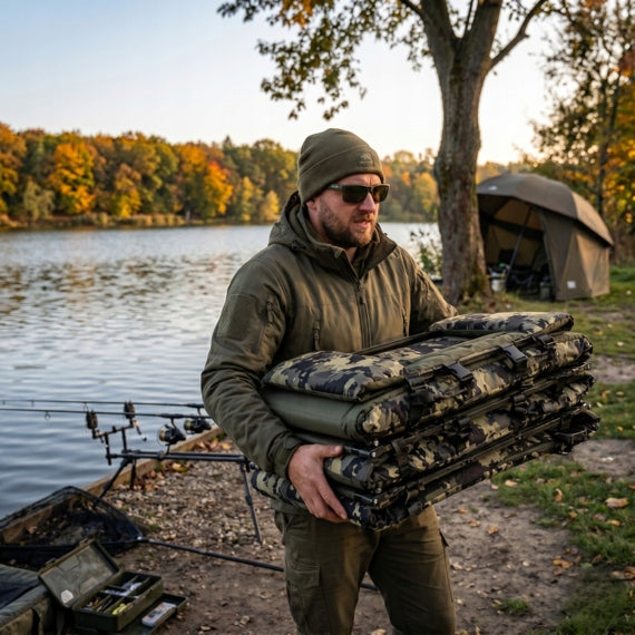CARP BED LARGE FISHING FOLDING 150KG KRAKEN 8 FIELD LEGS 195X70 Manufacturer code KRBP1001