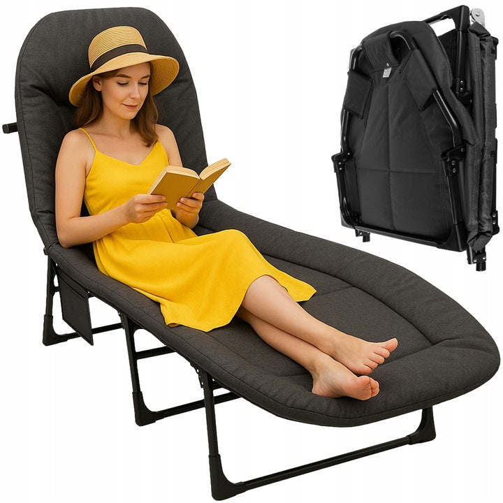 CARP BED WITH MATTRESS Hiking Lounger Folding Comfortable Canadian XXL Packaging status original
