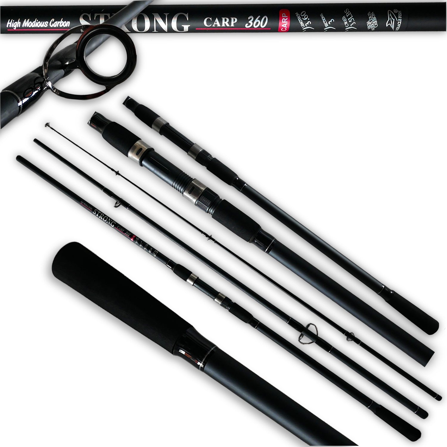 CARP FISHING SET ROD REEL ALARM LINE FEEDERS OTHER Packaging status original