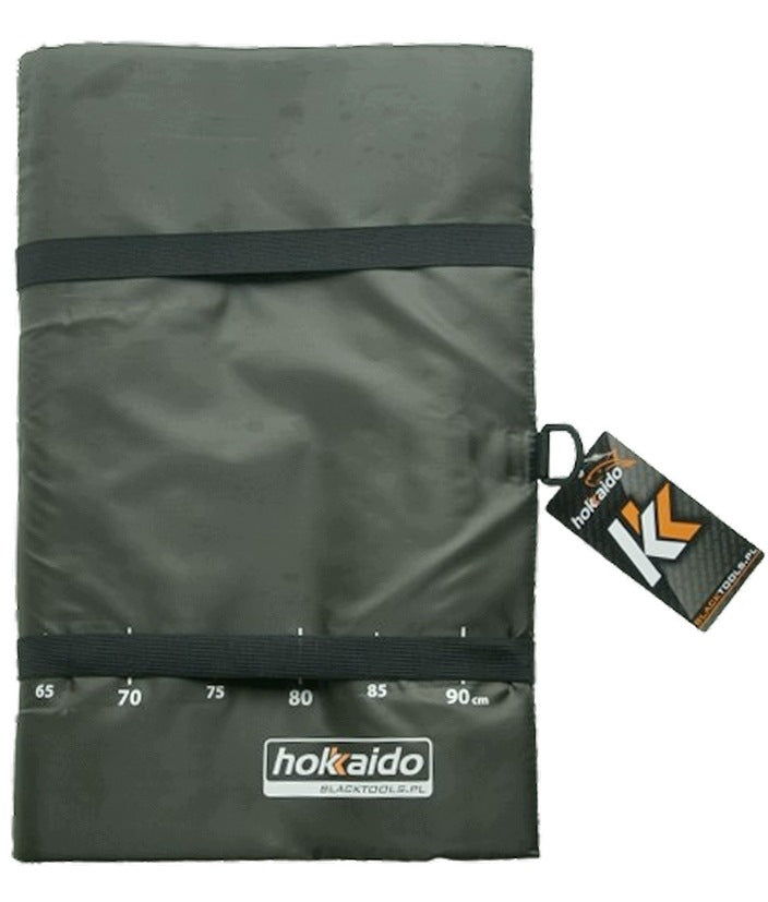 CARP MAT WITH MEASURING CUP FOR SAFE WEIGHING OF FISH 95x48 HANDLE Packaging status original
