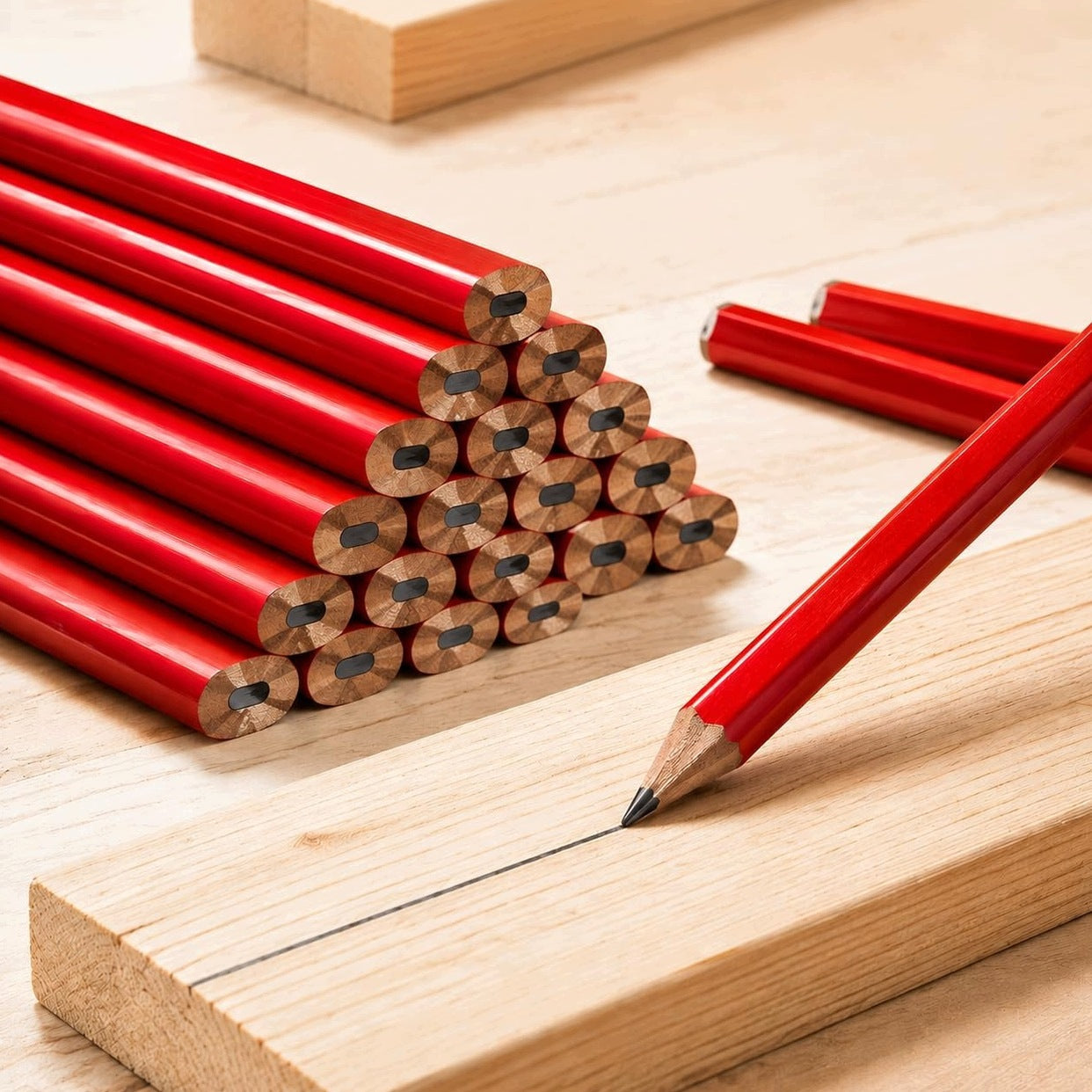 CARPENTER PENCILS 30 PIECES HB 176MM WOODEN MASONRY CONSTRUCTION