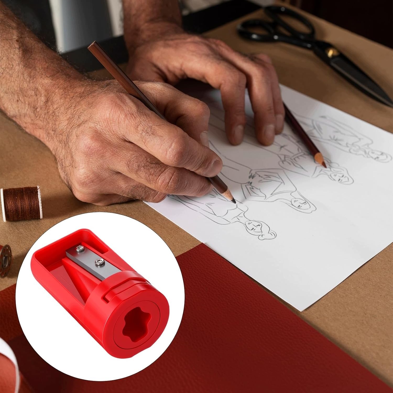 CARPENTRY PENCIL SHARPENER 6 PIECES HANDHELD DURABLE PORTABLE COLOR MIX SET Manufacturer code 5908140124615