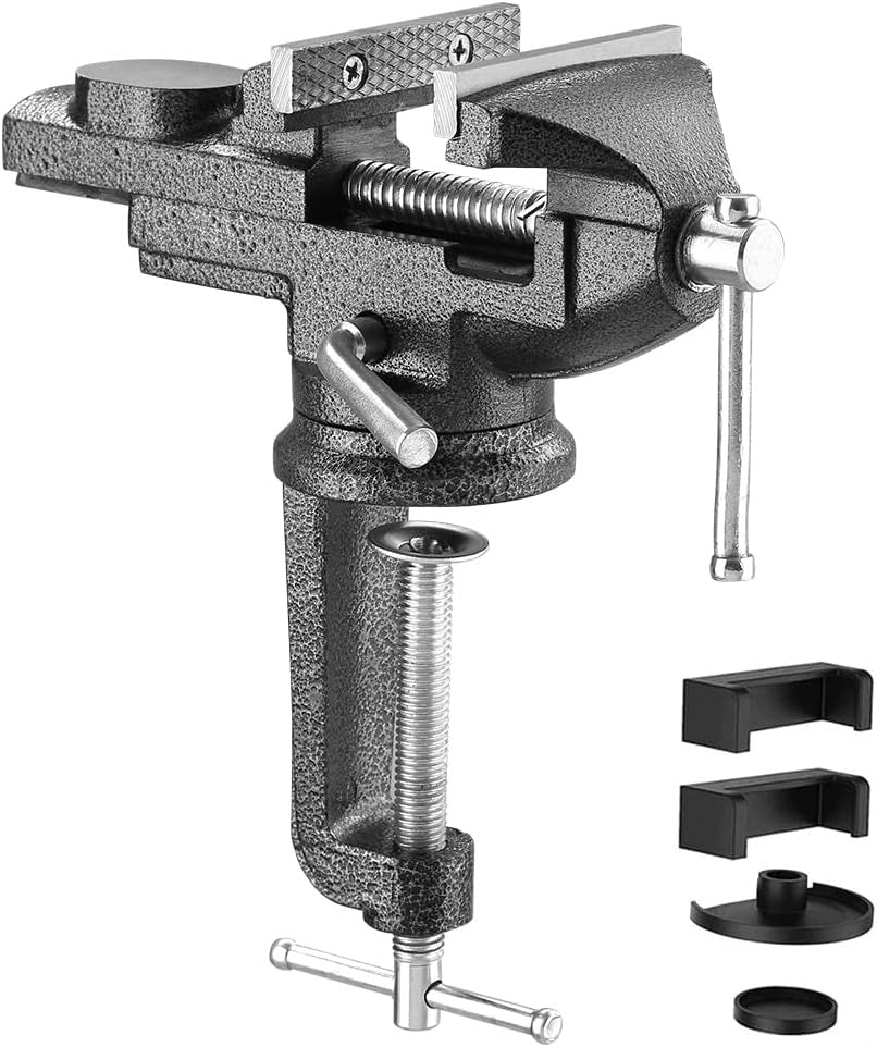 CARPENTRY VISE 70mm STEEL CAST ROTARY BASE 360°