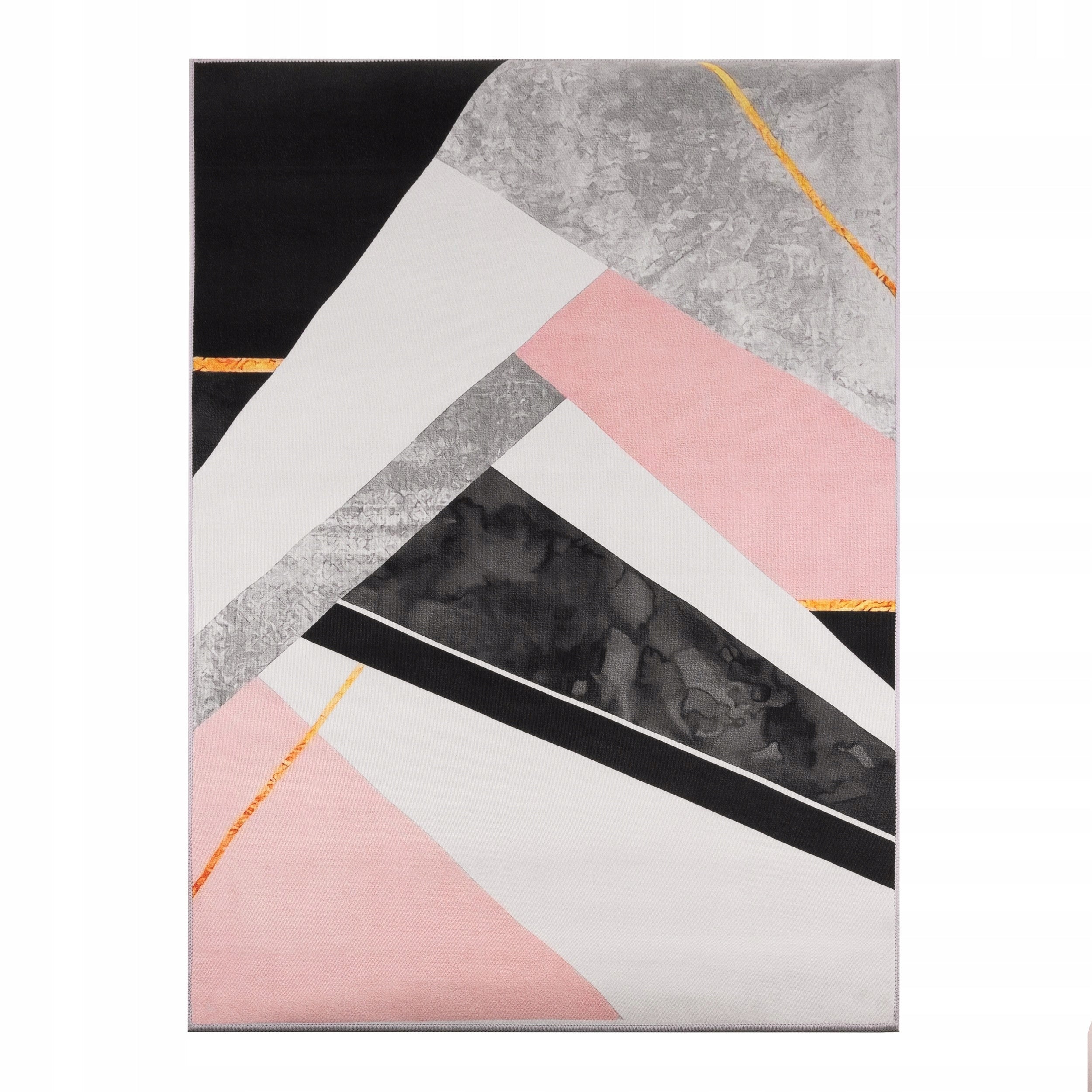 CARPET 220x160CM MODERN GEOMETRIC NON-SLIP PINK GREY TRIMMED Manufacturer code CAMPINO 220 CREME