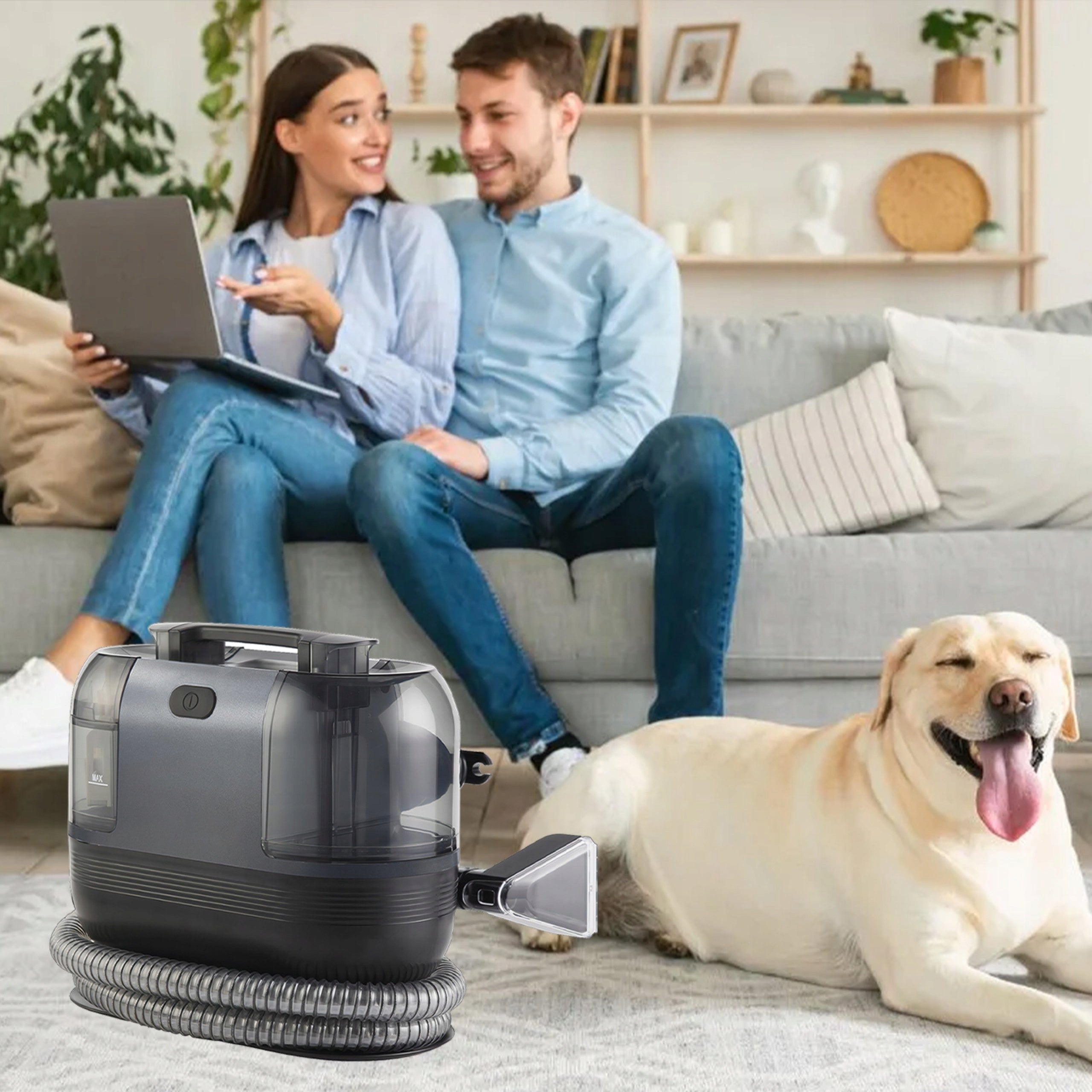 CARPET AND UPHOLSTERY WASHING VACUUM CLEANER – EFFECTIVE AGAINST STAINS AND HAIR Dirty water tank capacity 750 l