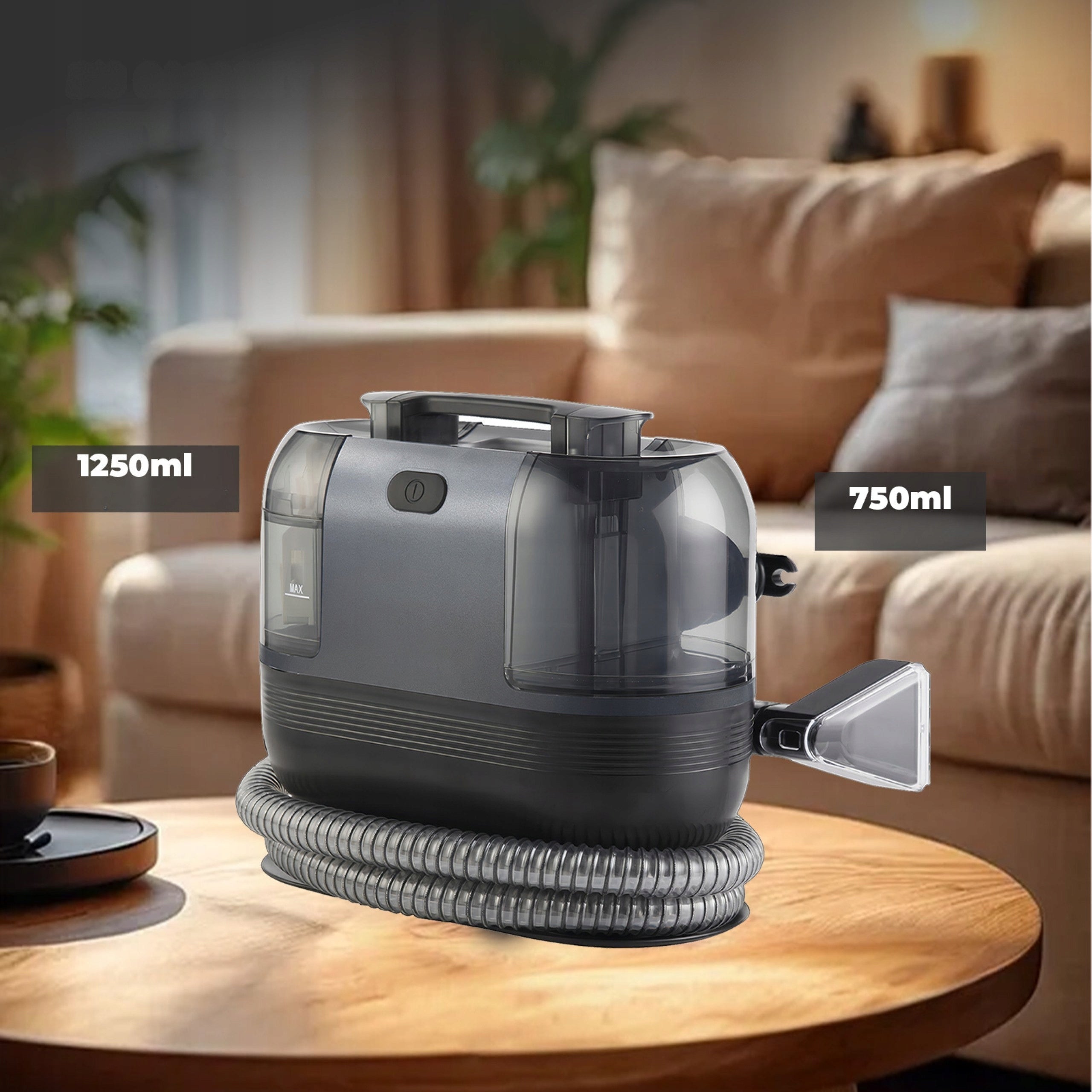 CARPET AND UPHOLSTERY WASHING VACUUM CLEANER – EFFECTIVE AGAINST STAINS AND HAIR Maximum power 1500 W