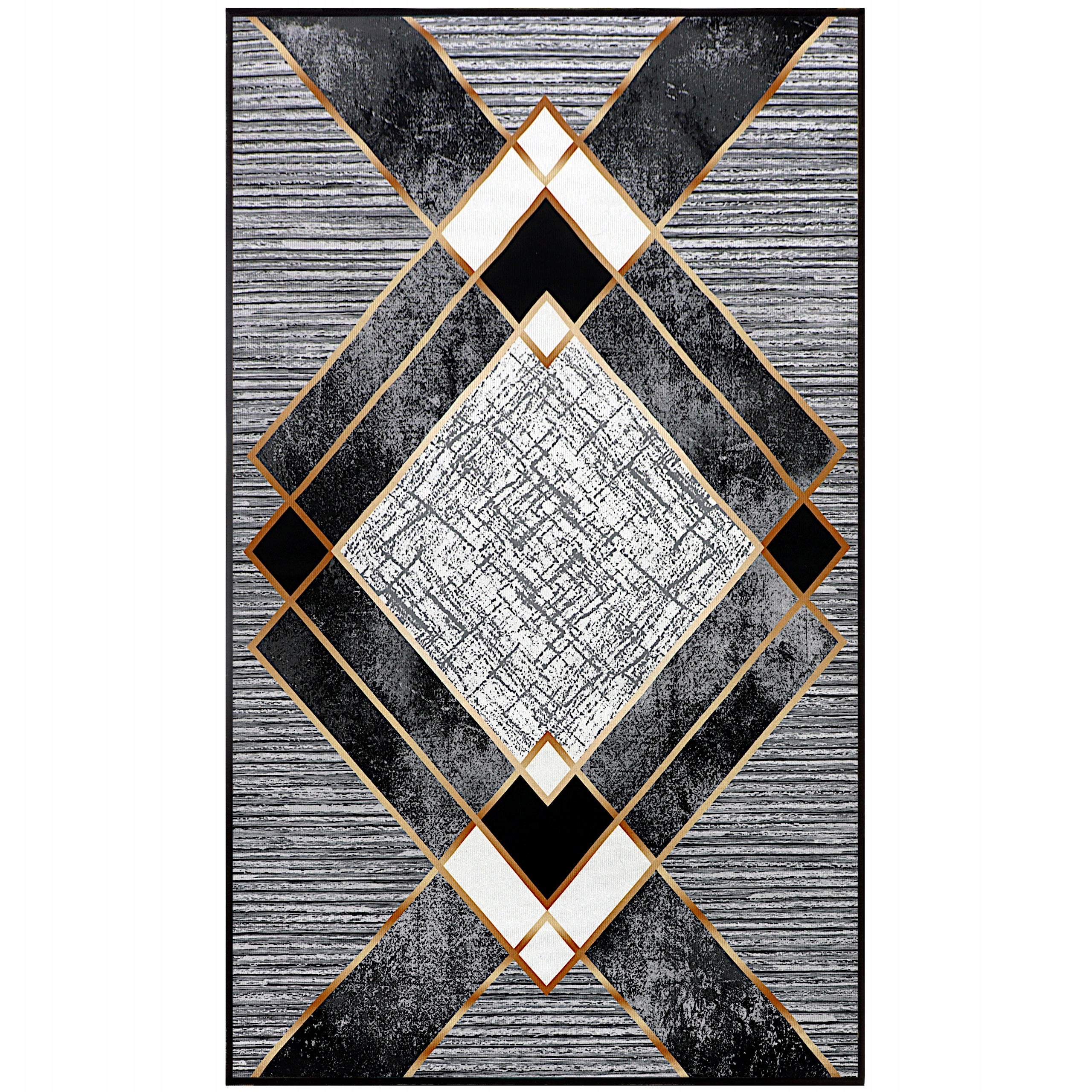 CARPET FOR LIVING ROOM 120x160 MODERN GREY FASHIONABLE GOLD LARGE WASHABLE MAT EAN (GTIN) 5906700097171
