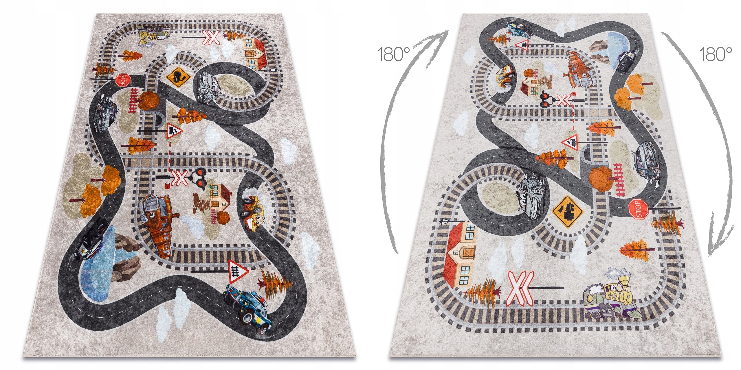 CARPET FOR WASHING ANTI-SLIP 160x220 CM TRACKS STREET JUNIOR Manufacturer code BR236
