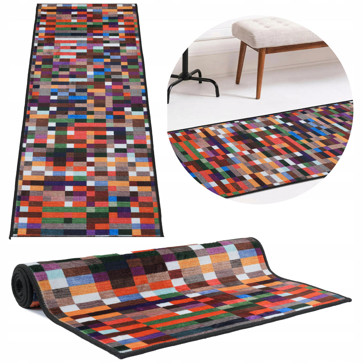 CARPET MODERN NON-SLIP WALKWAY FOR KITCHEN HALLWAY NICE 65x130CM