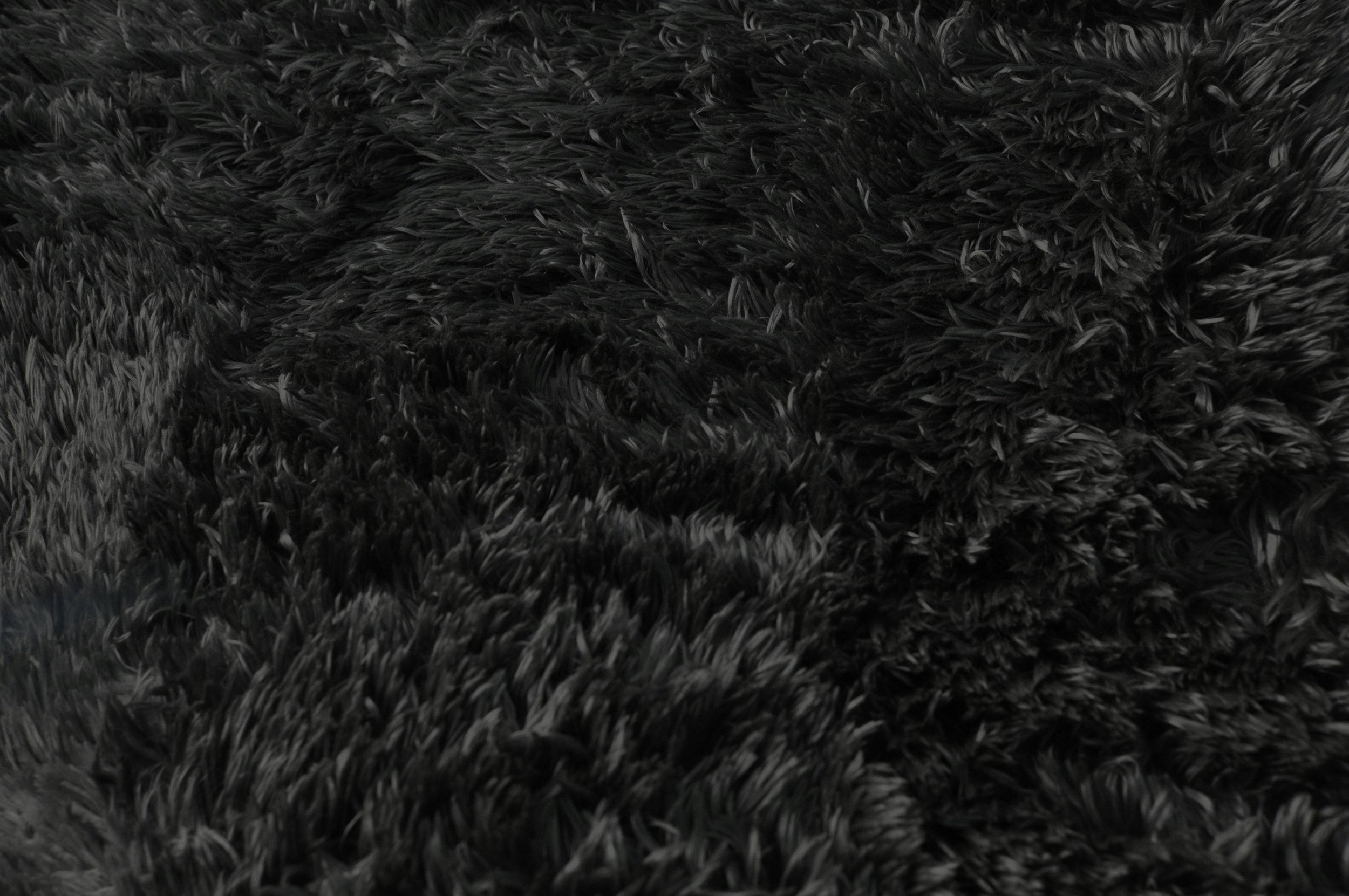 CARPET PLUSH SOFT BLACK FLUFFY FOR WASHING SOFTI PLUSH 140x200cm Brand ELSIMONE CARPET