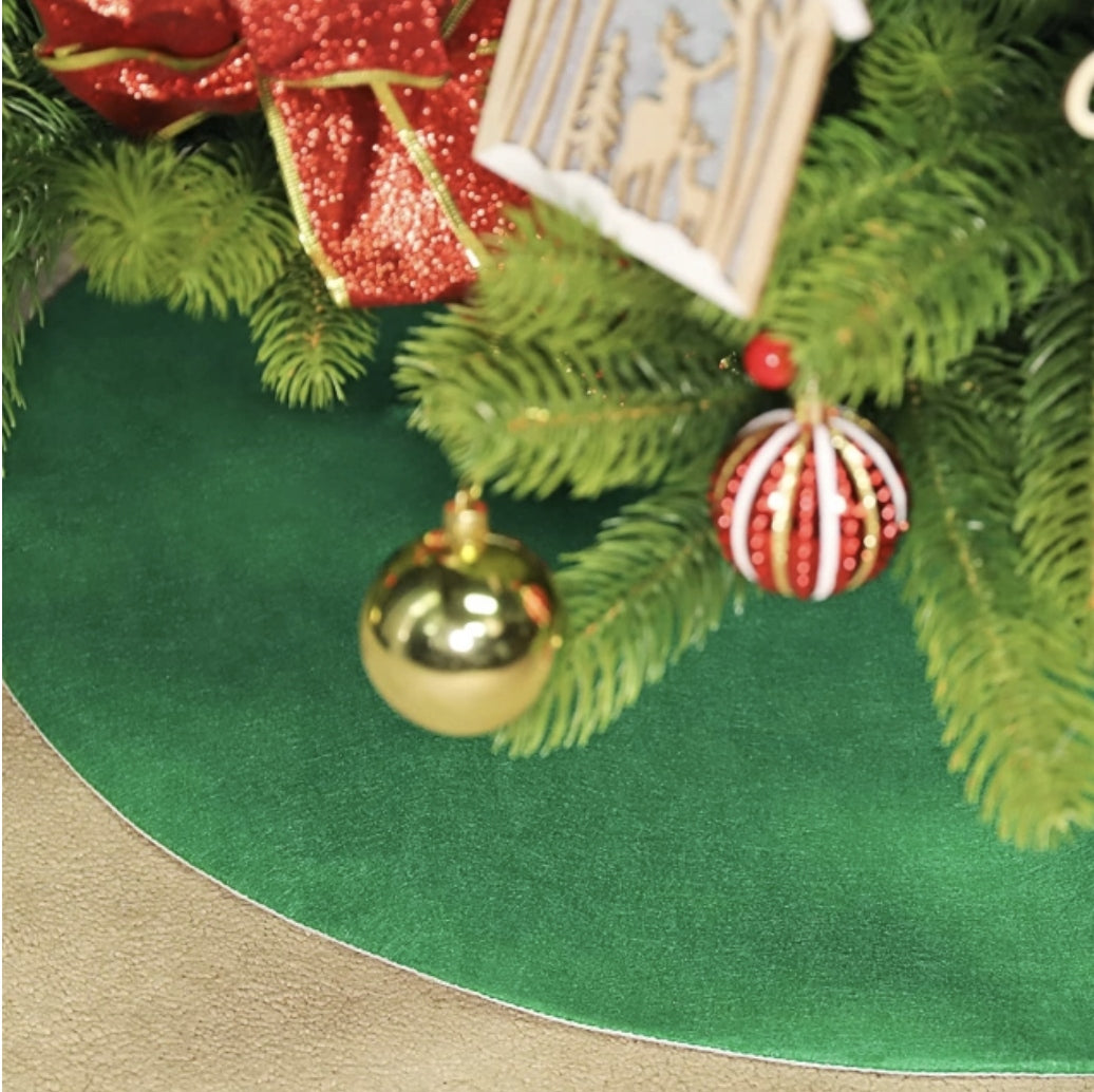 CARPET RUG CHRISTMAS TREE BLANKET DECORATIVE GREEN 80 CM