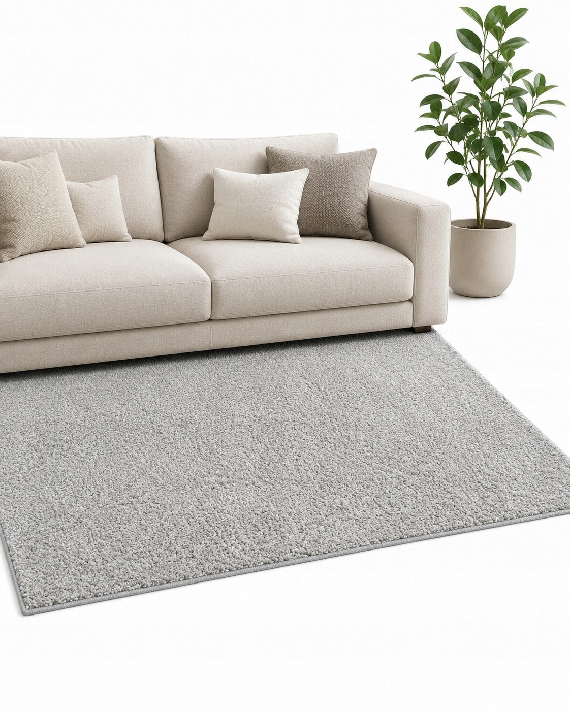 CARPET SHAGGY ASH FOR LIVING ROOM Embroidered 200x200 SOFT MIX 6 COLORS