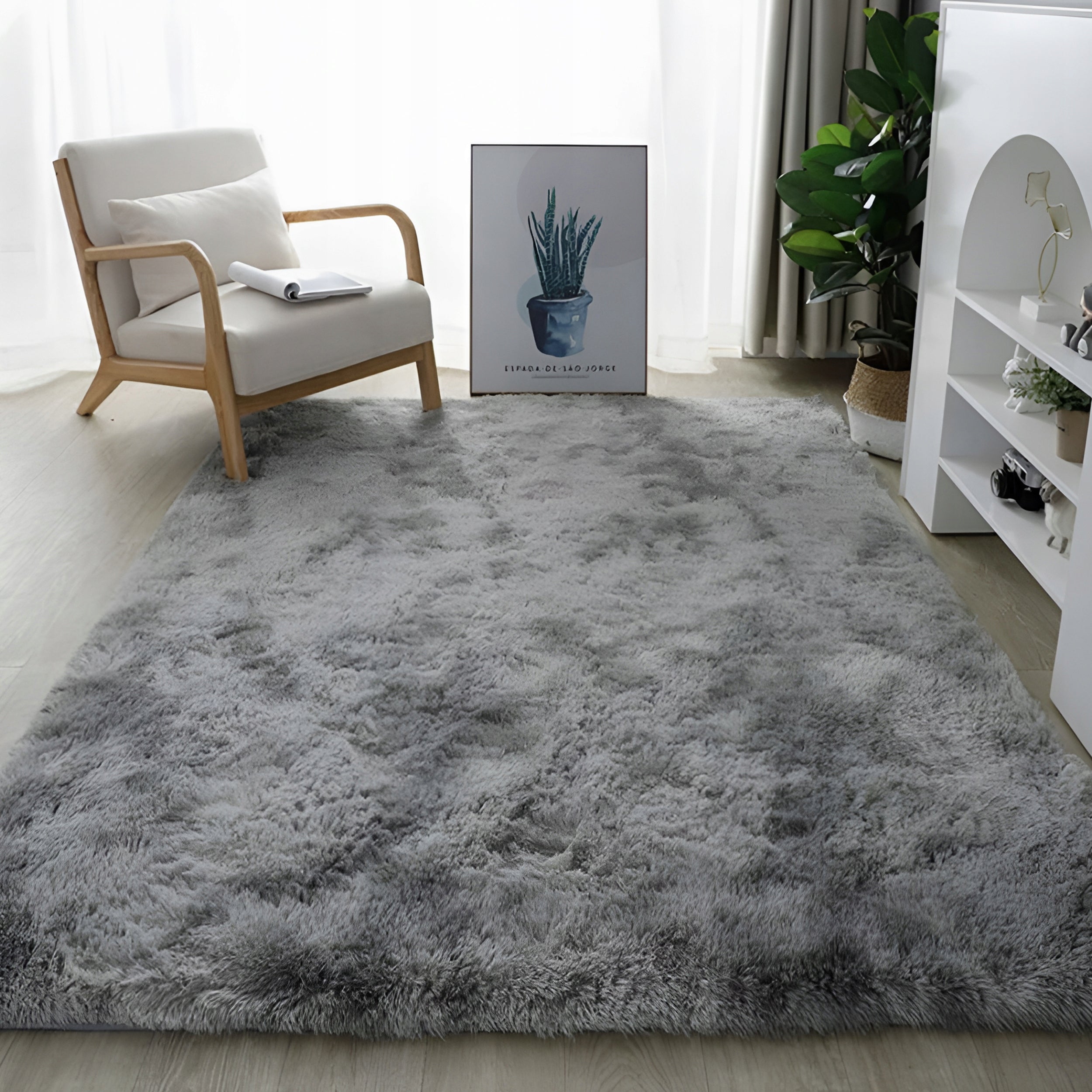 CARPET SHAGGY FLUFFY 120X170 FOR BEDROOM LIVING ROOM FUR RECTANGLE Manufacturer code 18K
