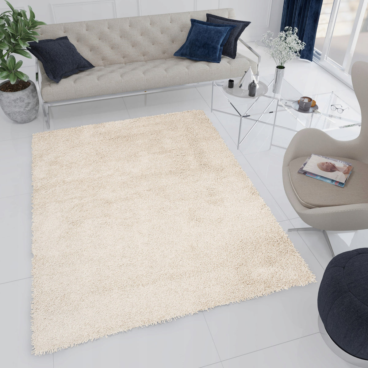 CARPET SHAGGY SOFT 300x400 THICK ITALY v2 Manufacturer code P113A ESSENCE BEIGE