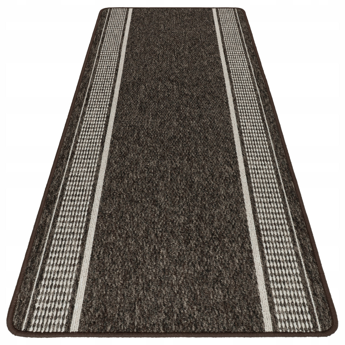 CARPET SIDEWALK NON-SLIP 67x160cm FOR KITCHEN HALLWAY BROWN WOVEN