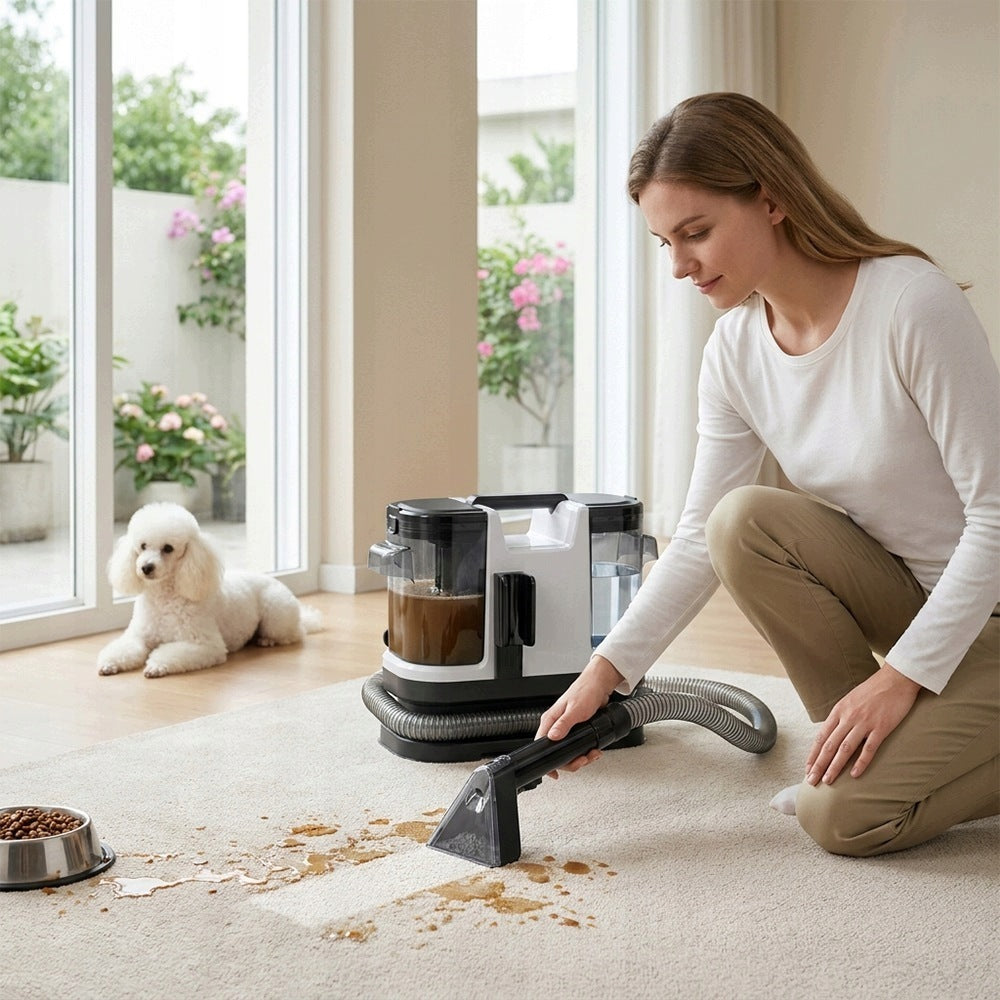 CARPET UPHOLSTERY WASHING VACUUM CLEANER 600W 18000PA TANK 1,75L COUCH Dominant color silver/gray