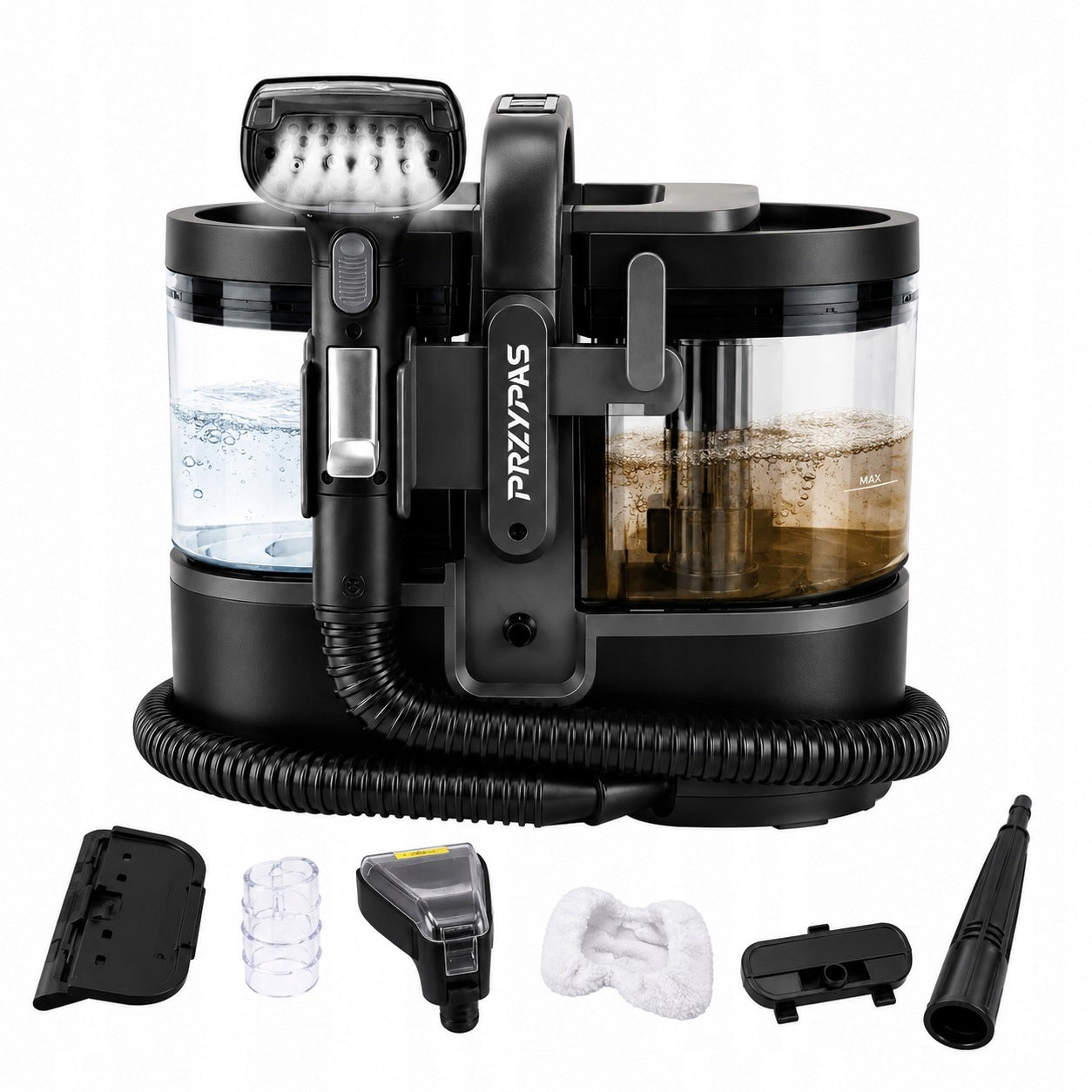 CARPET UPHOLSTERY WASHING VACUUM CLEANER STEAMER HEATING WATER STEAM 1800W 3IN1