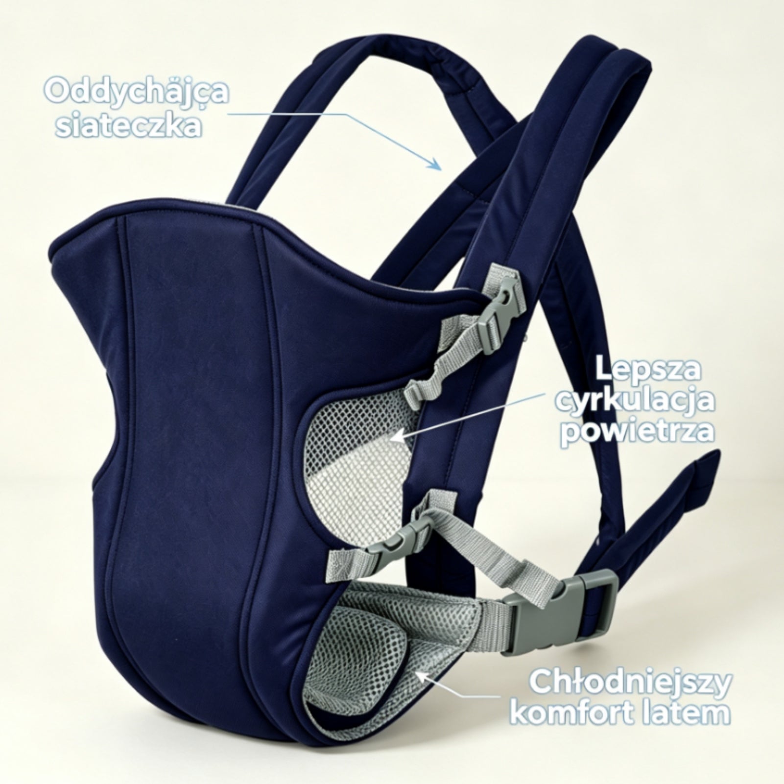 CARRIER HIP SEAT 3IN1 INFANTS AND TODDLERS BACKPACK NAVY BLUE Manufacturer code BBA00163-06