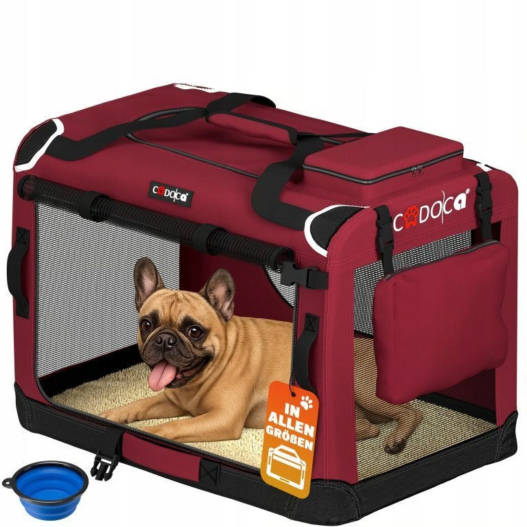 CARRYING BAG TRANSPORTER FOR CAT DOG M 60x42x44 Burgundy
