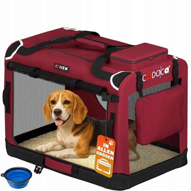 CARRYING BAG TRANSPORTER FOR CAT DOG XXL 90x60x66 Burgundy