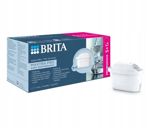 CARTRIDGE WATER FILTER BRITA MAXTRA PURE PRO PERFORMANCE FOR JUGS 6 PIECES
