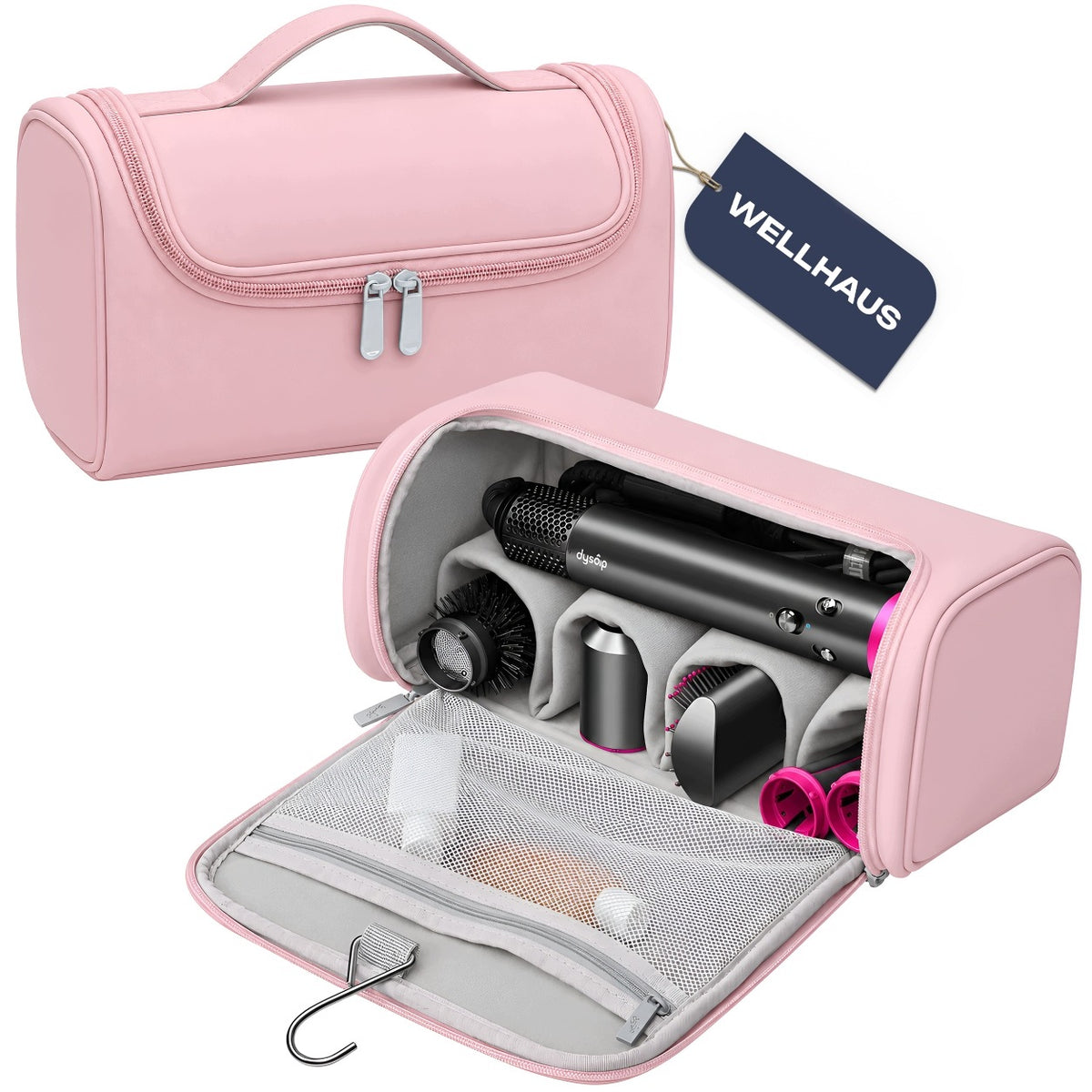 CASE BAG FOR DRYERS AND ACCESSORIES DYSON TRAVEL ORGANIZER PINK WELLHAUS