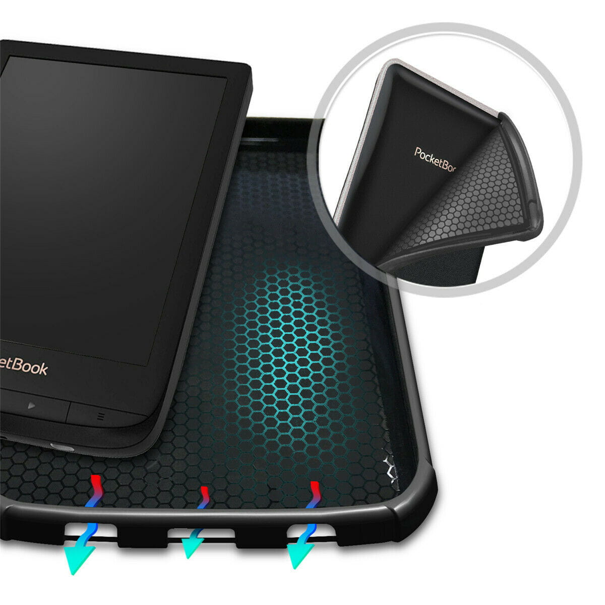 CASE COVER FOR POCKETBOOK COLOR, BASIC LUX 2 4, TOUCH LUX 4 5, GOBOOK Packaging status original
