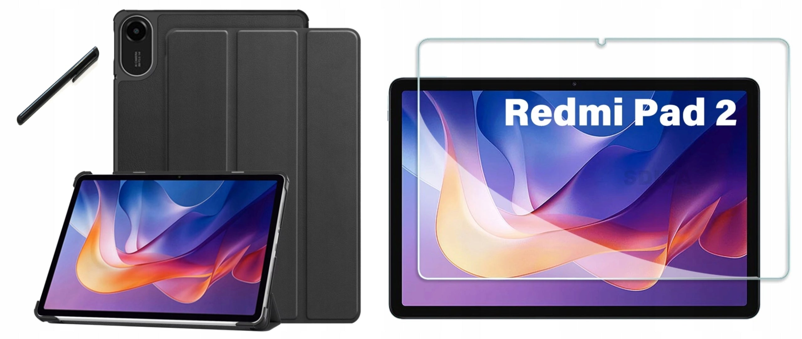 CASE SLIM COVER + GLASS + STYLUS for XIAOMI REDMI PAD 2 11 11" 2025 3in1