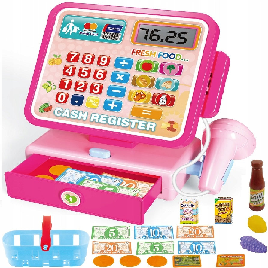 CASH REGISTER FISCAL SOUNDS OF LIGHT SCANNER CALCULATOR 16 ELEMENTS