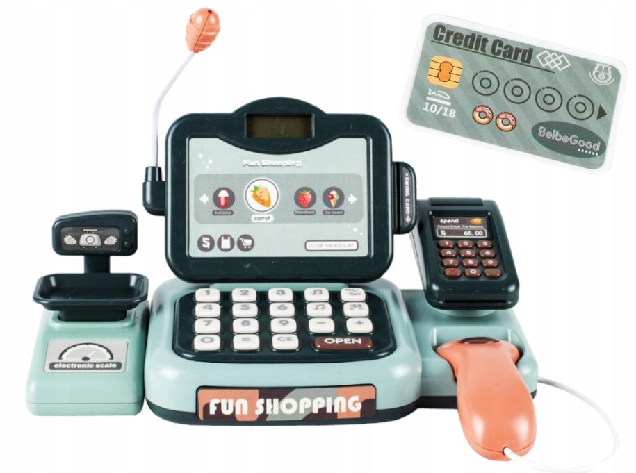 CASH REGISTER FOR CHILDREN INTERACTIVE SCALE BASKET CALCULATOR SOUND XXL