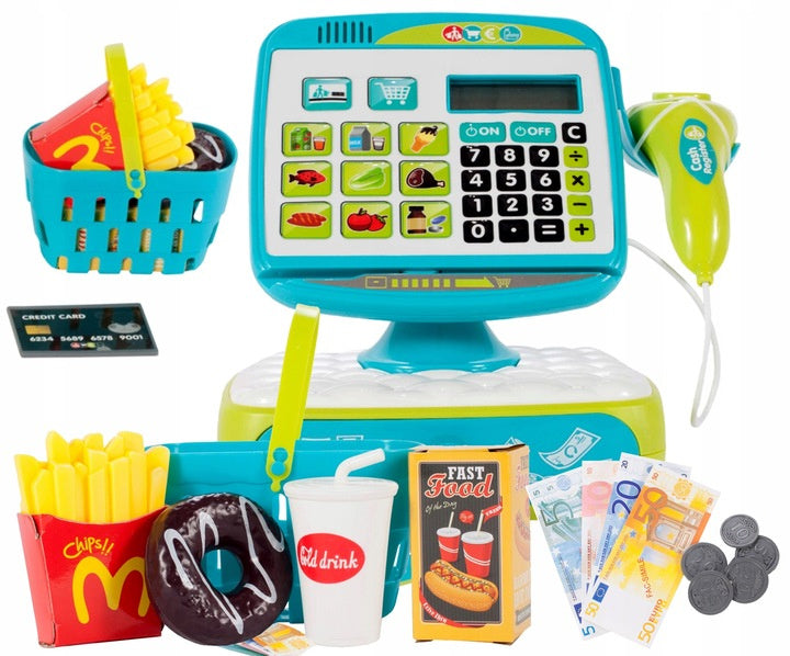 CASH REGISTER SHOP WITH TOUCH PANEL PLAY BASKET FOR CHILDREN Manufacturer code Lx181598