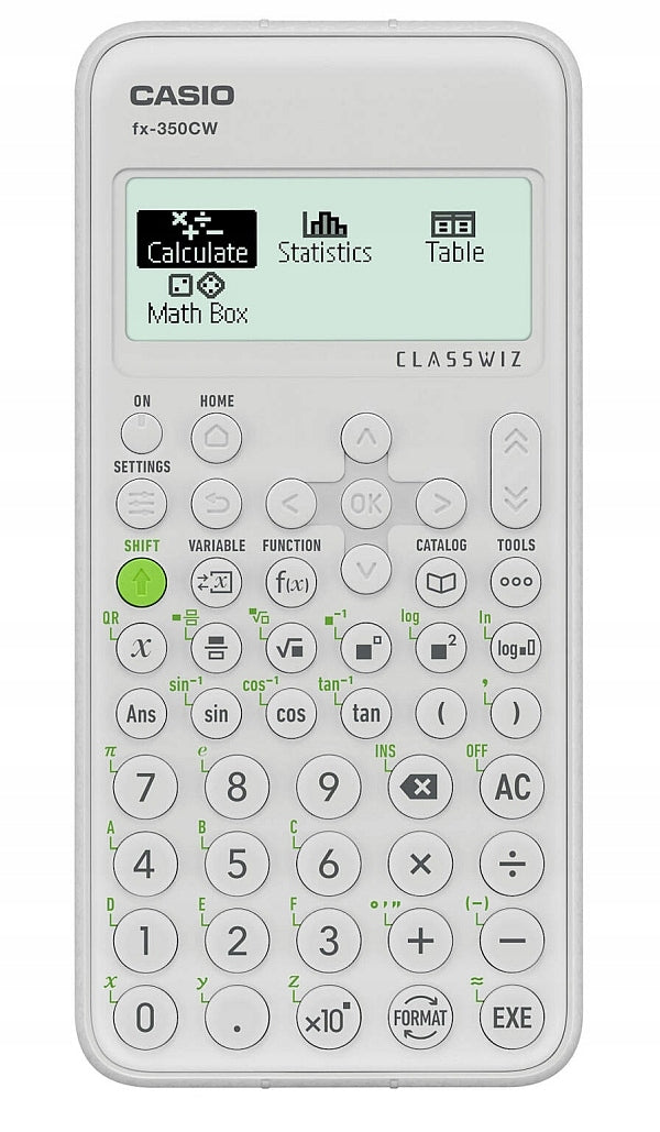CASIO FX-350CW CLASSWIZ TABLES STATISTICS CODE QR Manufacturer code FX-350CW BOX