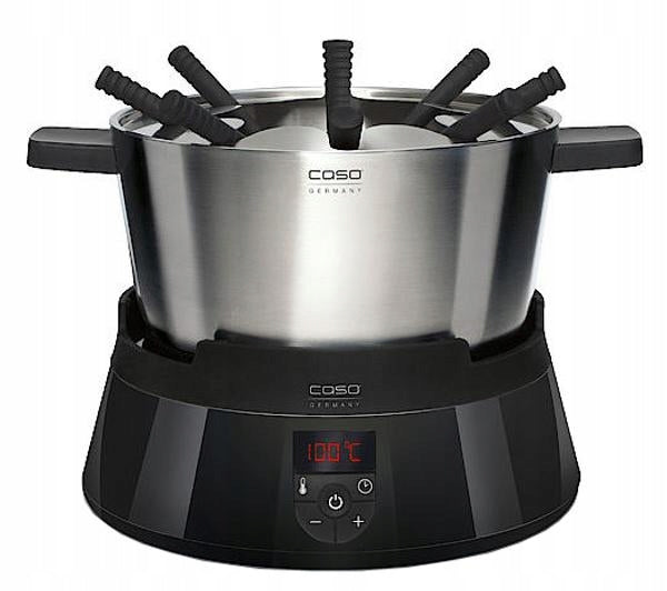 CASO DESIGN set for FonDue induction for 8 people BLACK induction hob