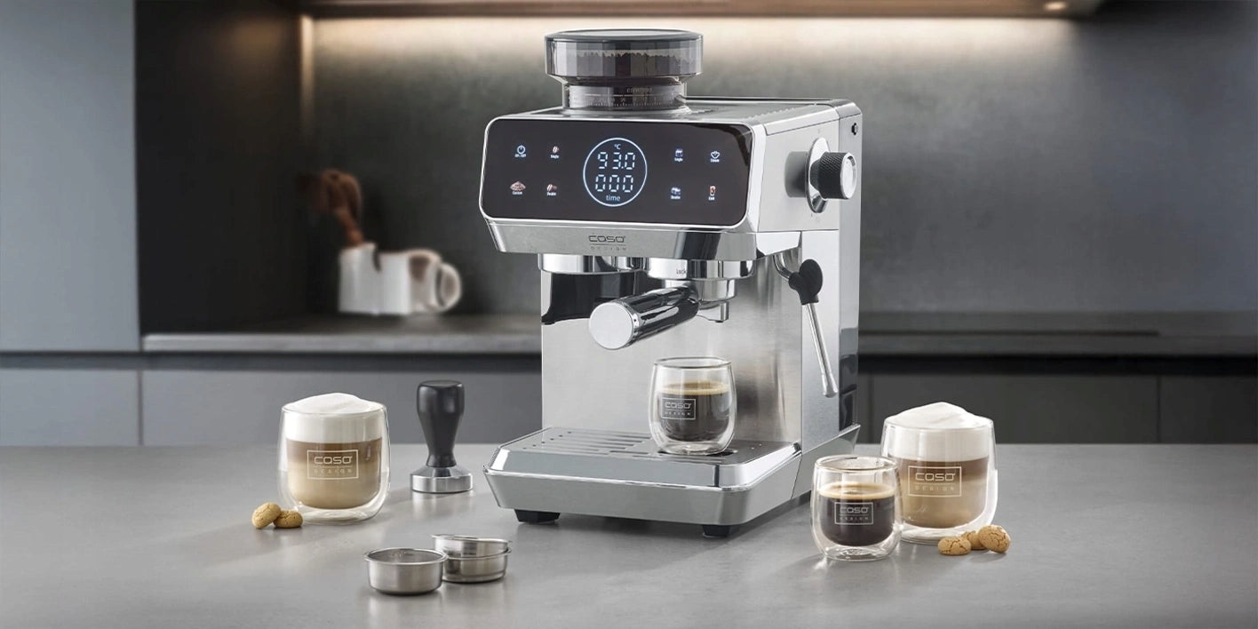 CASO EspressoGourmet & Grind – flask coffee maker with steel grinder, 20 bar Manufacturer code 1826