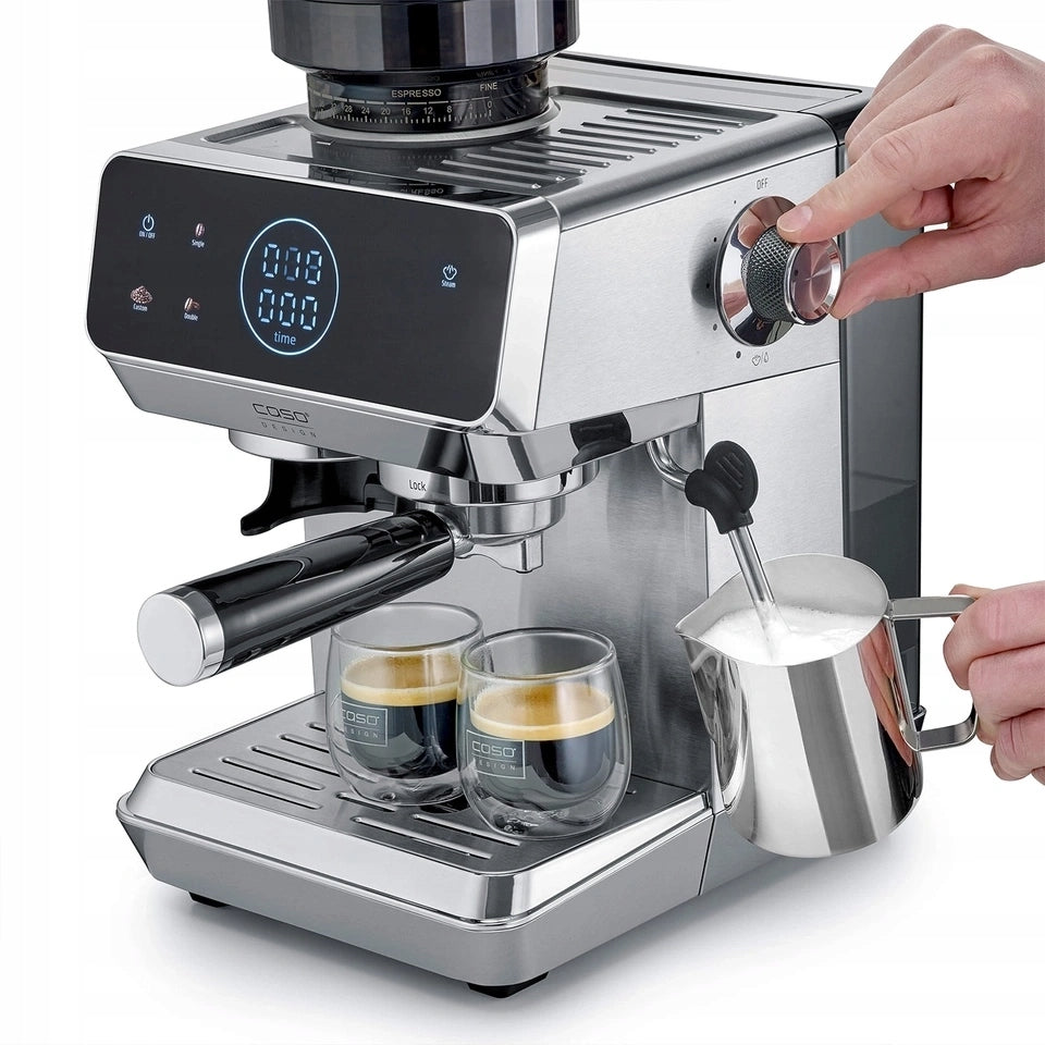 CASO EspressoGourmet & Grind – flask coffee maker with steel grinder, 20 bar Packaging status original
