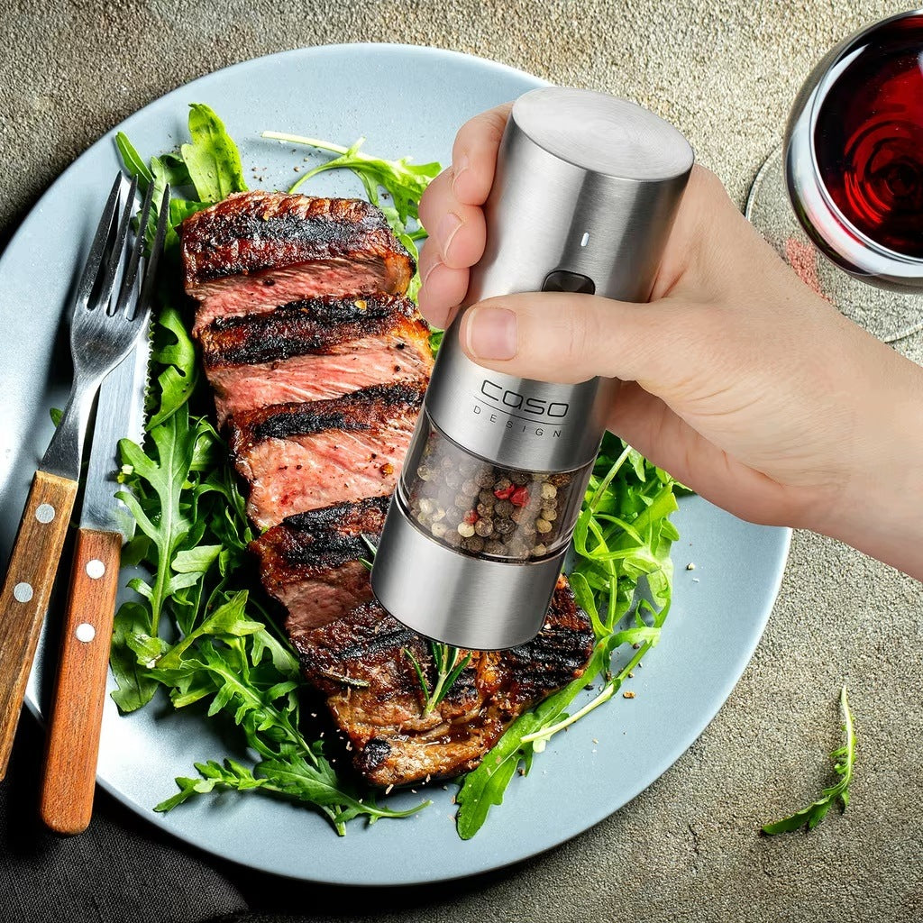CASO SpiceDuo Electric Pepper Salt Grinders 2 Pcs USB-C LED Adjustable Manufacturer code 1836