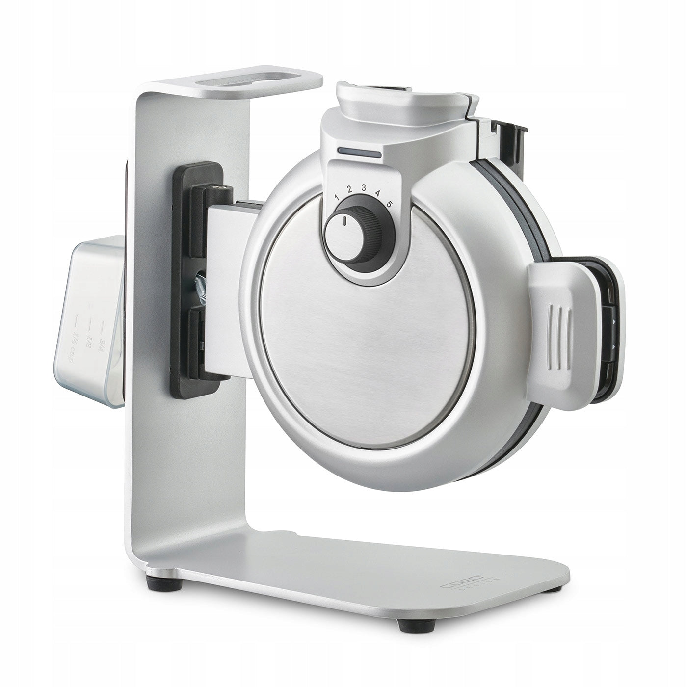 CASO WaffleUp Vertical Waffle Iron SILVER 800W Round Waffles 403C321