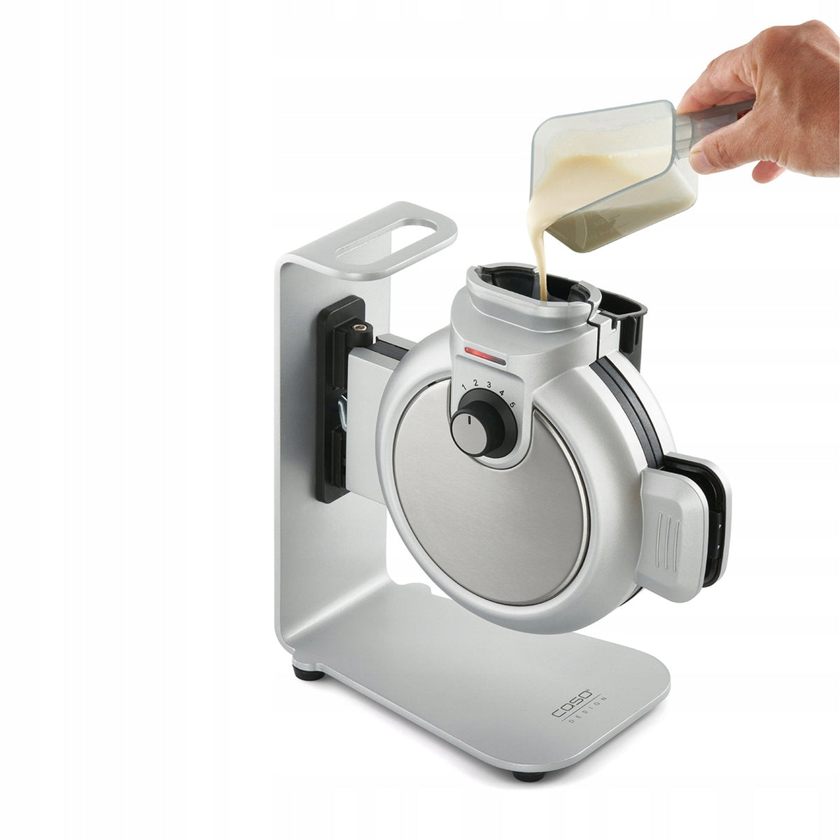 CASO WaffleUp Vertical Waffle Iron SILVER 800W Round Waffles Manufacturer code 2932