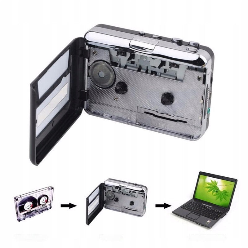 CASSETTE PLAYER TAPE RECORDER WALKMAN CONVERTER USB MP3 VINTAGE HEADPHONES