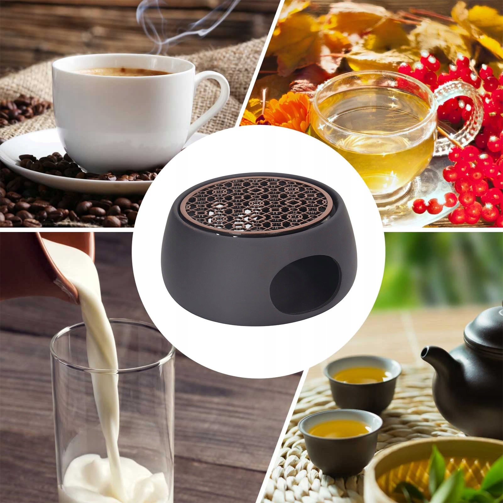 CAST IRON HEATER FOR JUG INFUSERS BLACK Packaging status original