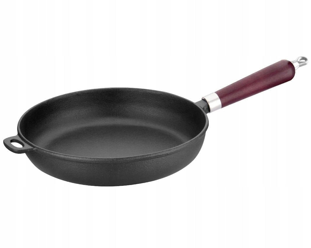 CAST IRON PAN 30 cm Heavy Duty with Lid Unscrewable Handle INDUCTION GAS Manufacturer code 2568